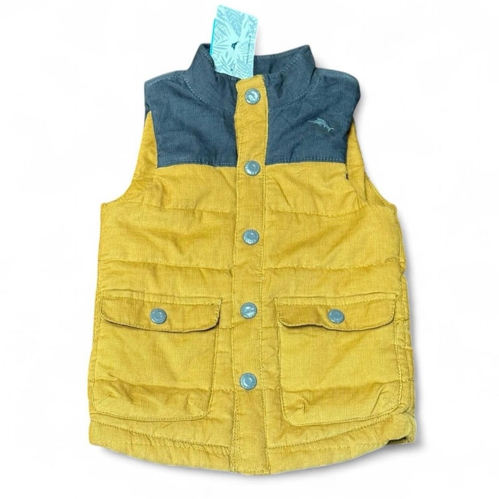 NWT! Tommy Bahama‎ Navy and Tan Quilted Vest